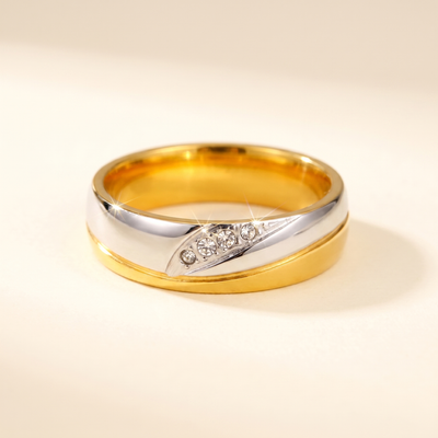 Diamond-studded Titanium Steel Ring